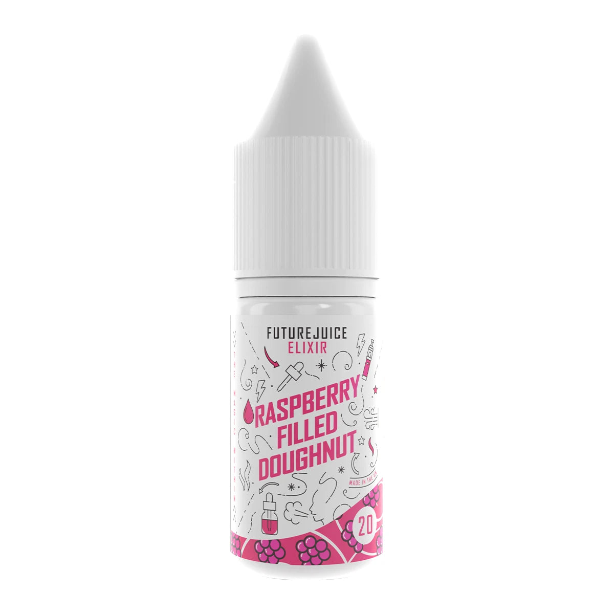 Raspberry Filled Doughnut 10ml Nicotine Salt by Future Juice Elixir Salts