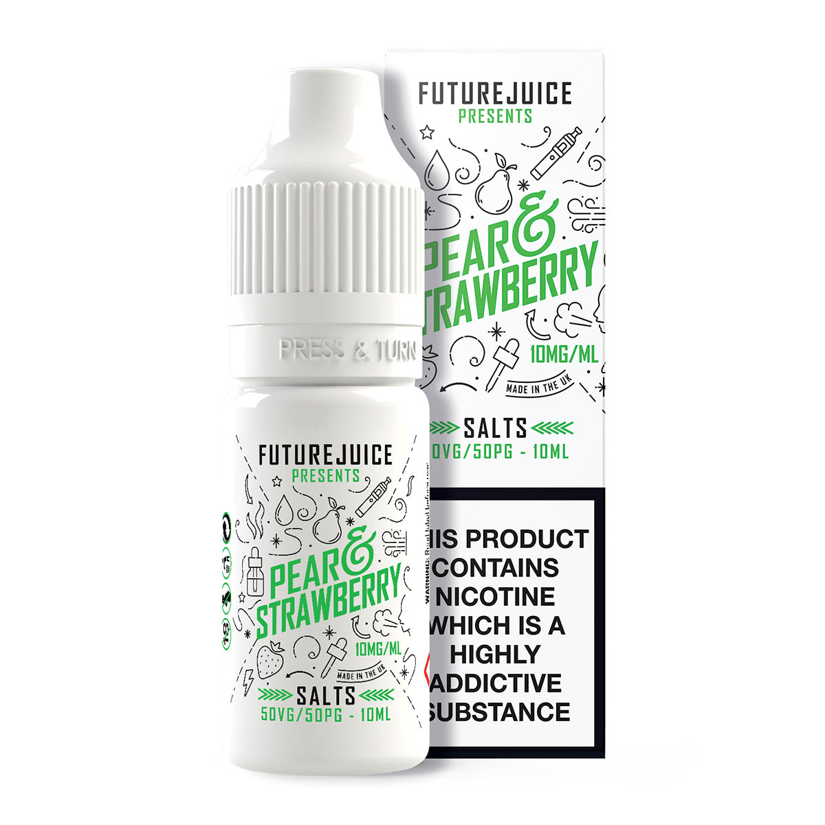 Pear & Strawberry 10ml Nicotine Salt by Future Juice Salts