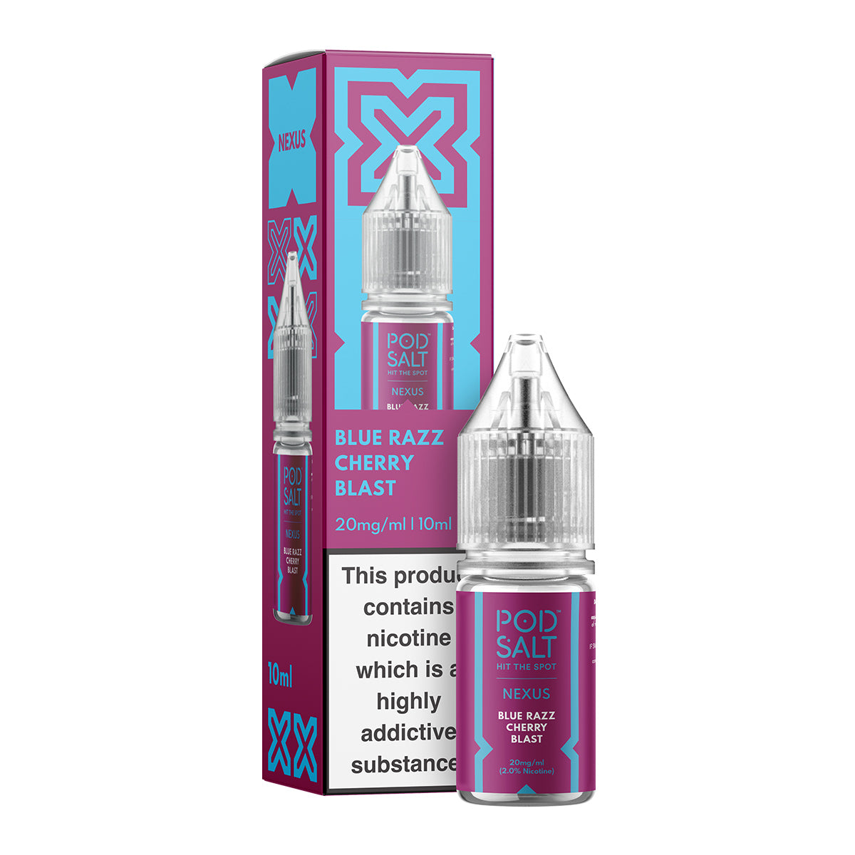 Blue Razz Cherry Blast 10ml Nicotine Salt by Pod Salt Nexus