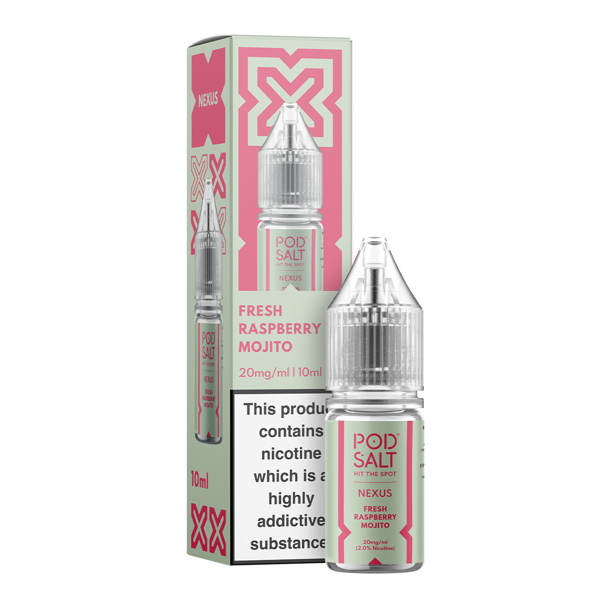 Fresh Raspberry Mojito 10ml Nicotine Salt by Pod Salt Nexus