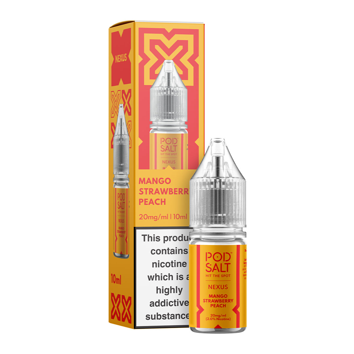 Mango Strawberry Peach 10ml Nicotine Salt by Pod Salt Nexus