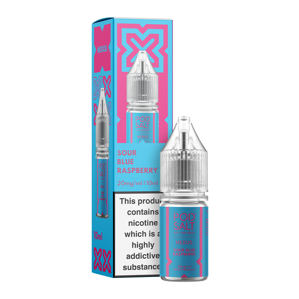 Sour Blue Raspberry 10ml Nicotine Salt by Pod Salt Nexus
