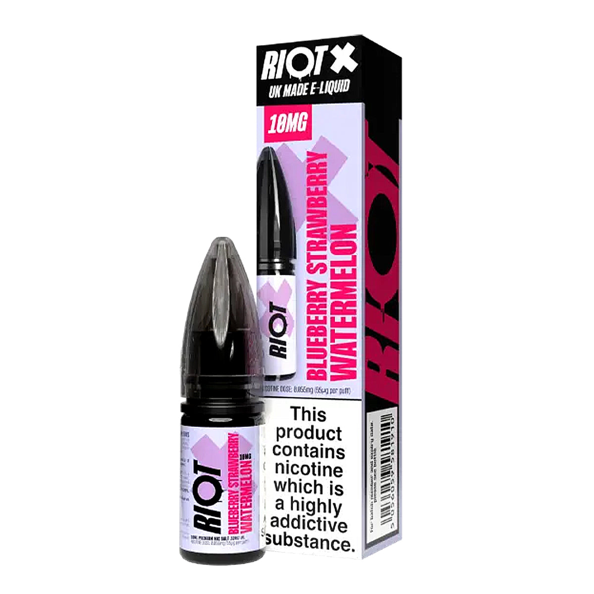 Blueberry Strawberry Watermelon 10ml Nicotine Salt by Riot X Salt