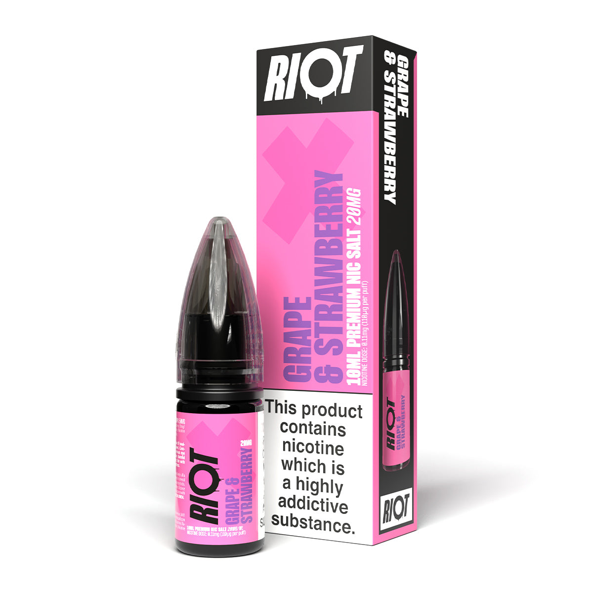 Grape & Strawberry 10ml Nicotine Salt by Riot X Salt