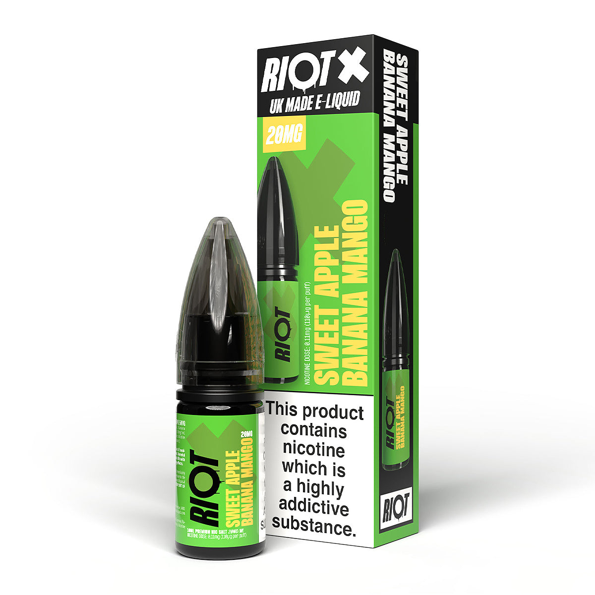 Sweet Apple, Banana & Mango 10ml Nicotine Salt by Riot X Salt