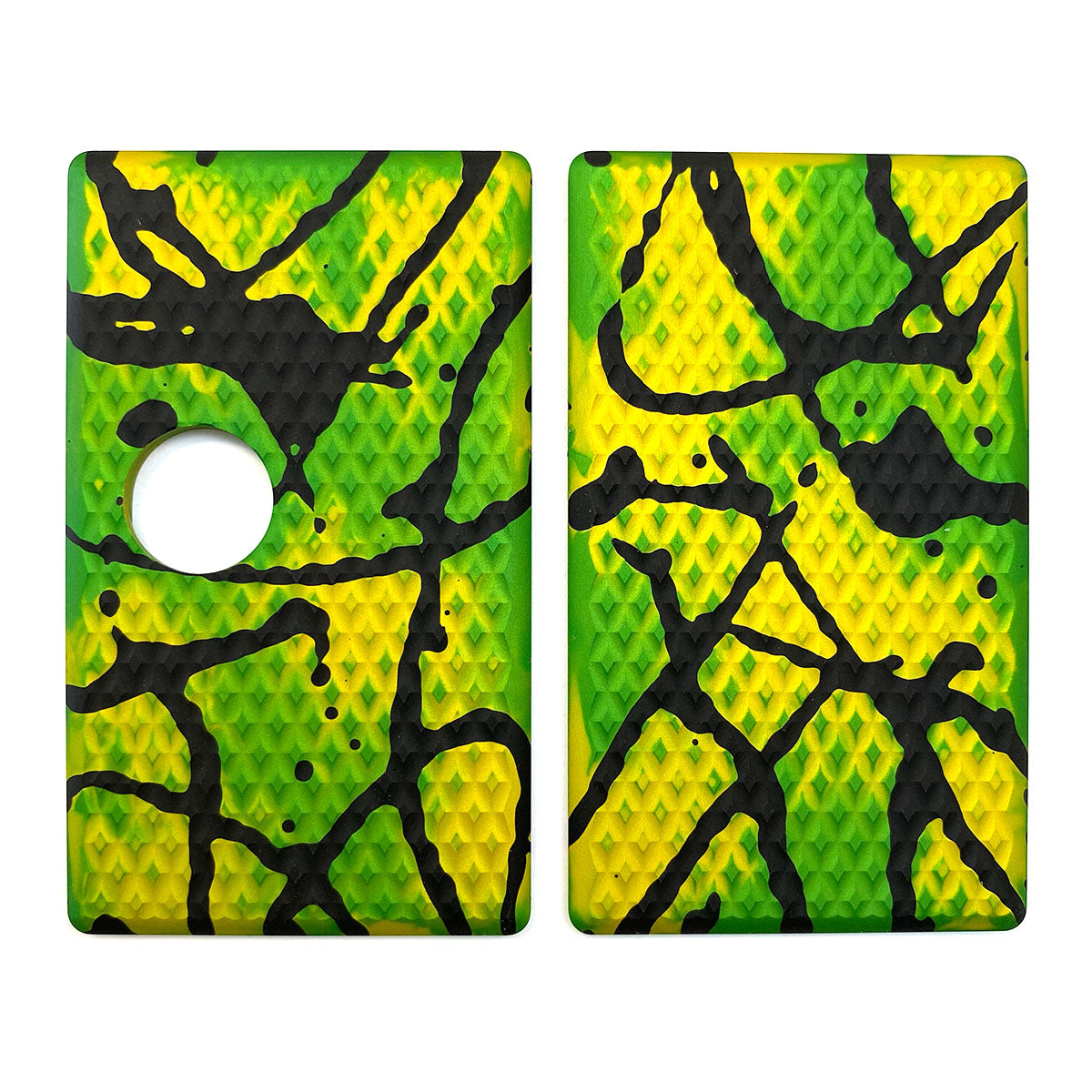 Billet Box Aluminium Panels - Diamond Plate - Green Acid Wash/Black Splatter