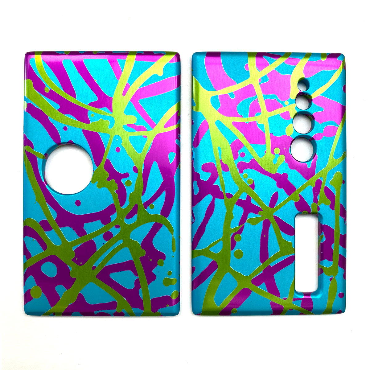 Billet Box Aluminium Panels - Flats - Teal Splatter