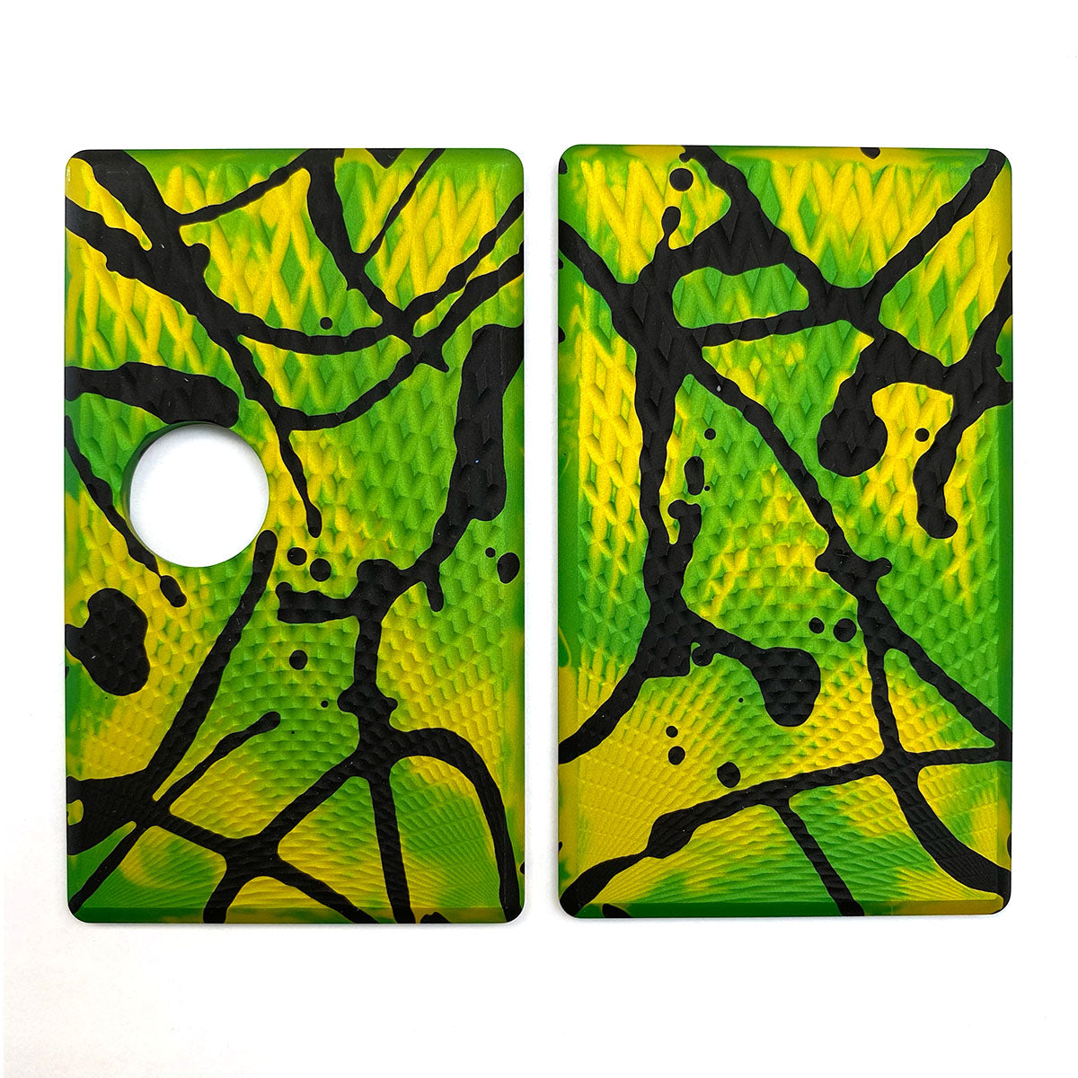 Billet Box Aluminium Panels - Fading Diamonds - Green Acid Wash/Black Splatter