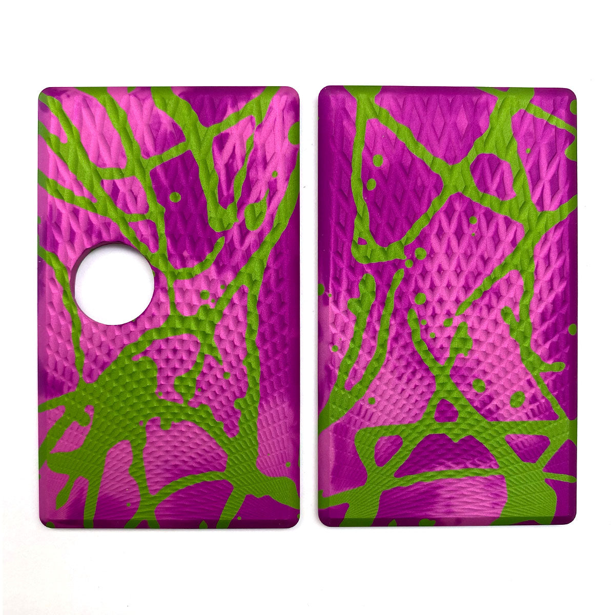 Billet Box Aluminium Panels - Fading Diamonds - Pink Acid Wash/Lime Splatter