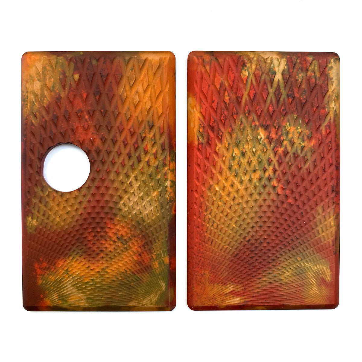 Billet Box Aluminium Panels - Fading Diamonds - Rust Acid Wash