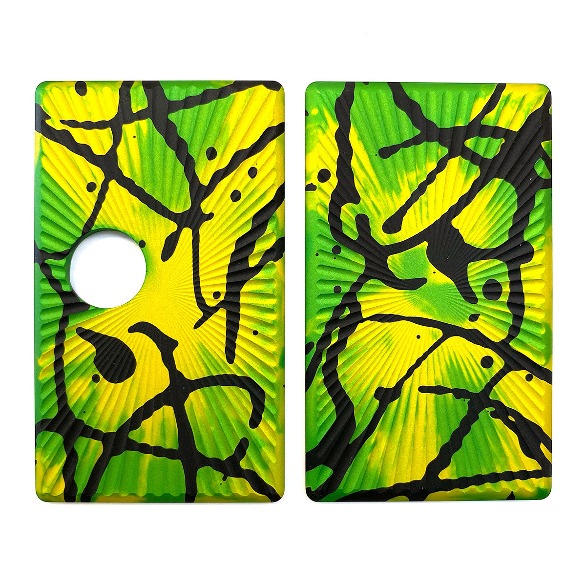 Billet Box Aluminium Panels - Star Burst - Green Acid Wash/Black Splatter