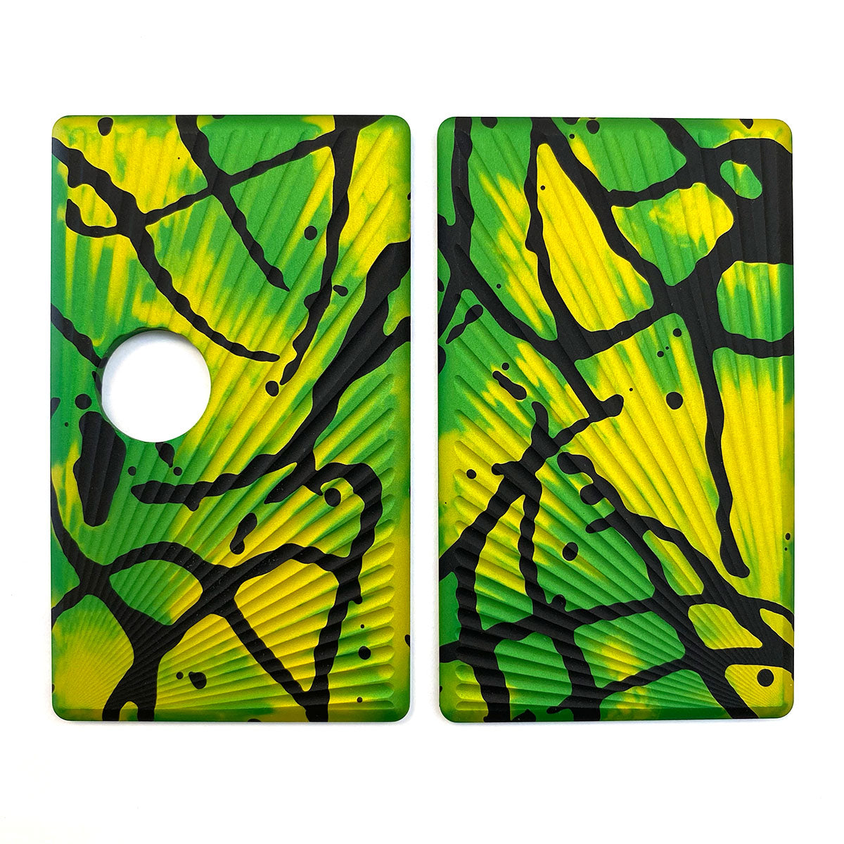 Billet Box Aluminium Panels - Sun Rays - Green Acid Wash/Black Splatter