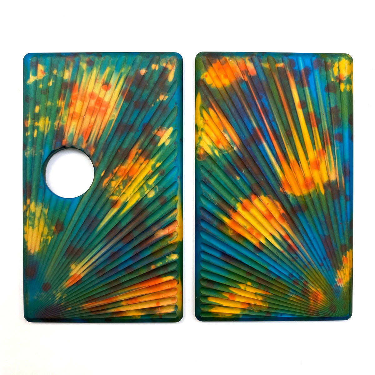 Billet Box Aluminium Panels - Sun Rays - Green Acid Wash