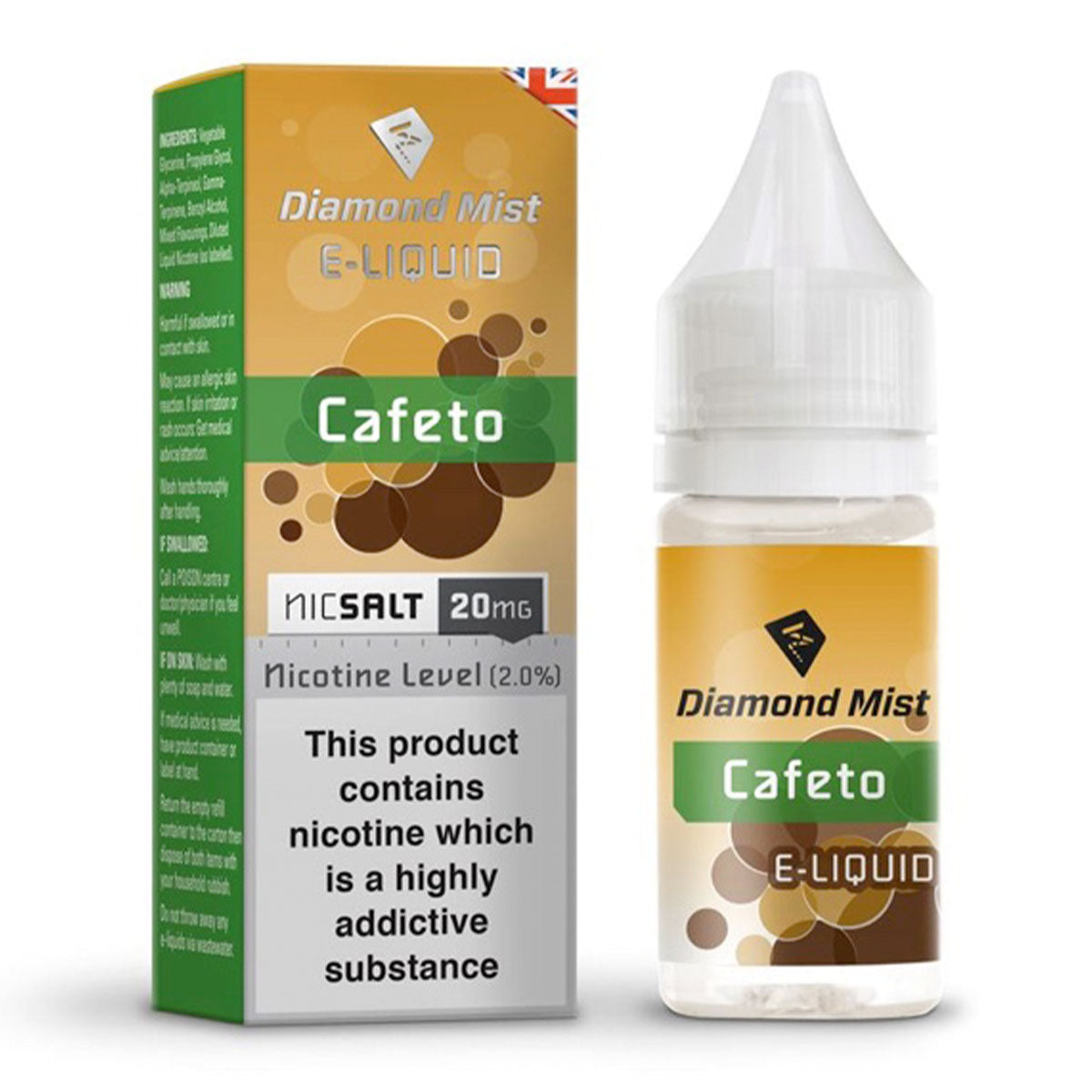 Cafeto 10ml Nicotine Salt by Diamond Mist