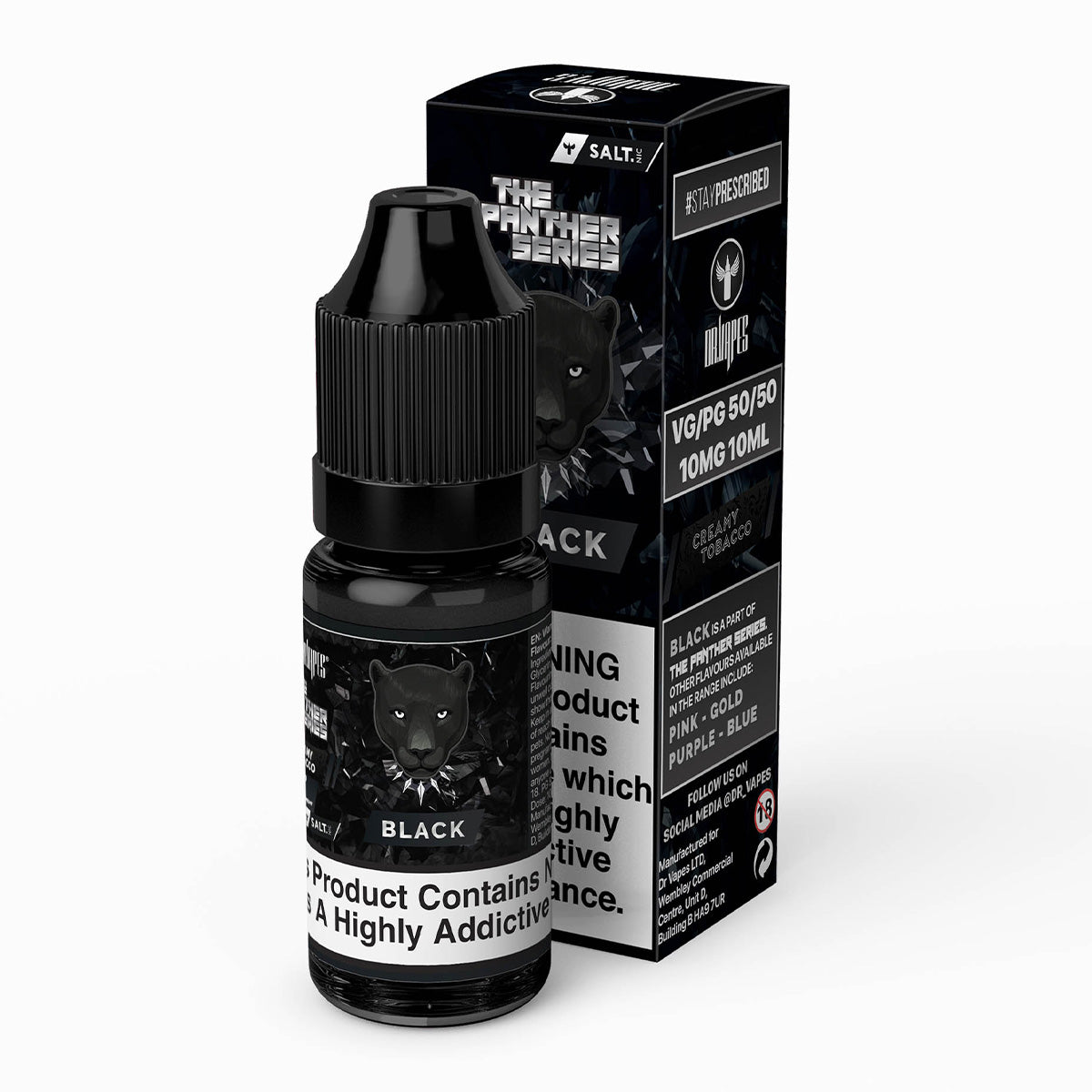 Black Panther 10ml Nicotine Salt by Dr Vapes Panther Series Salt