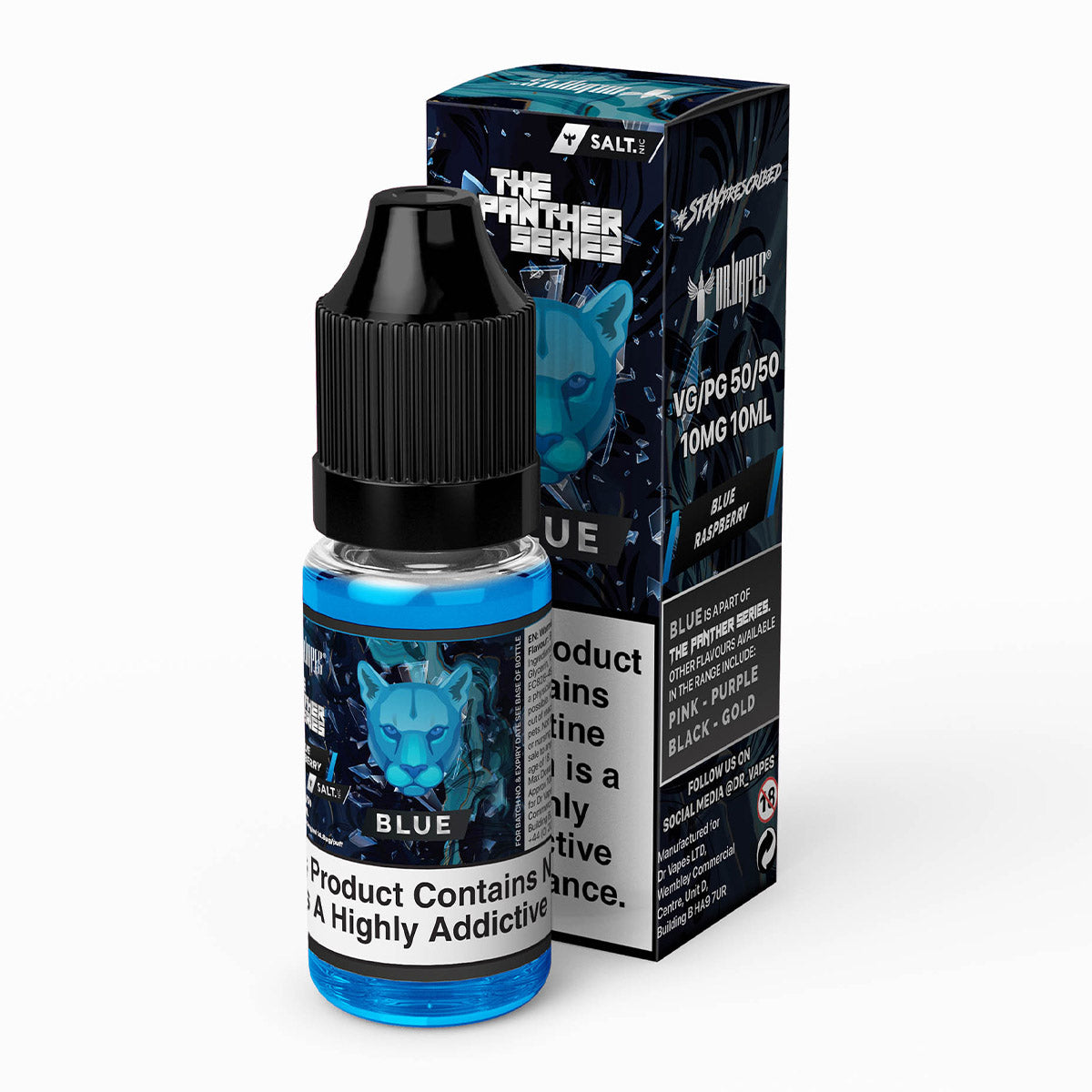 Blue Panther 10ml Nicotine Salt by Dr Vapes Panther Series Salt