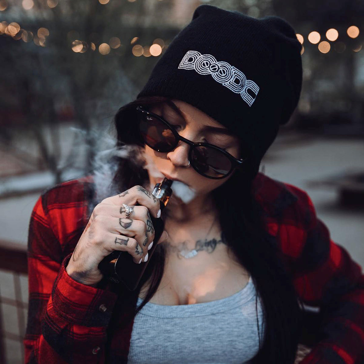 Beanie White Logo by Squidoode