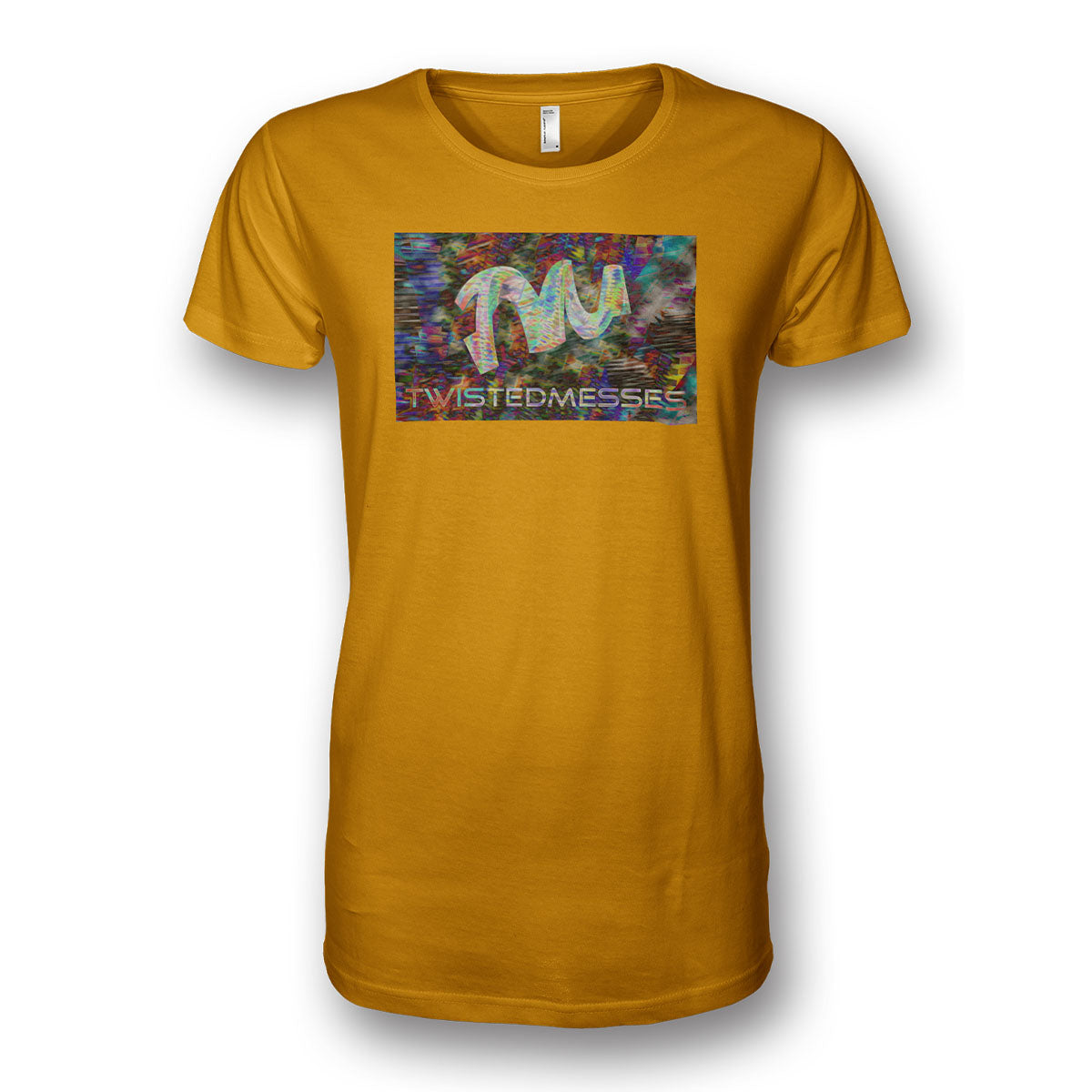 Twisted Static Mustard T-shirt by Twisted Messes