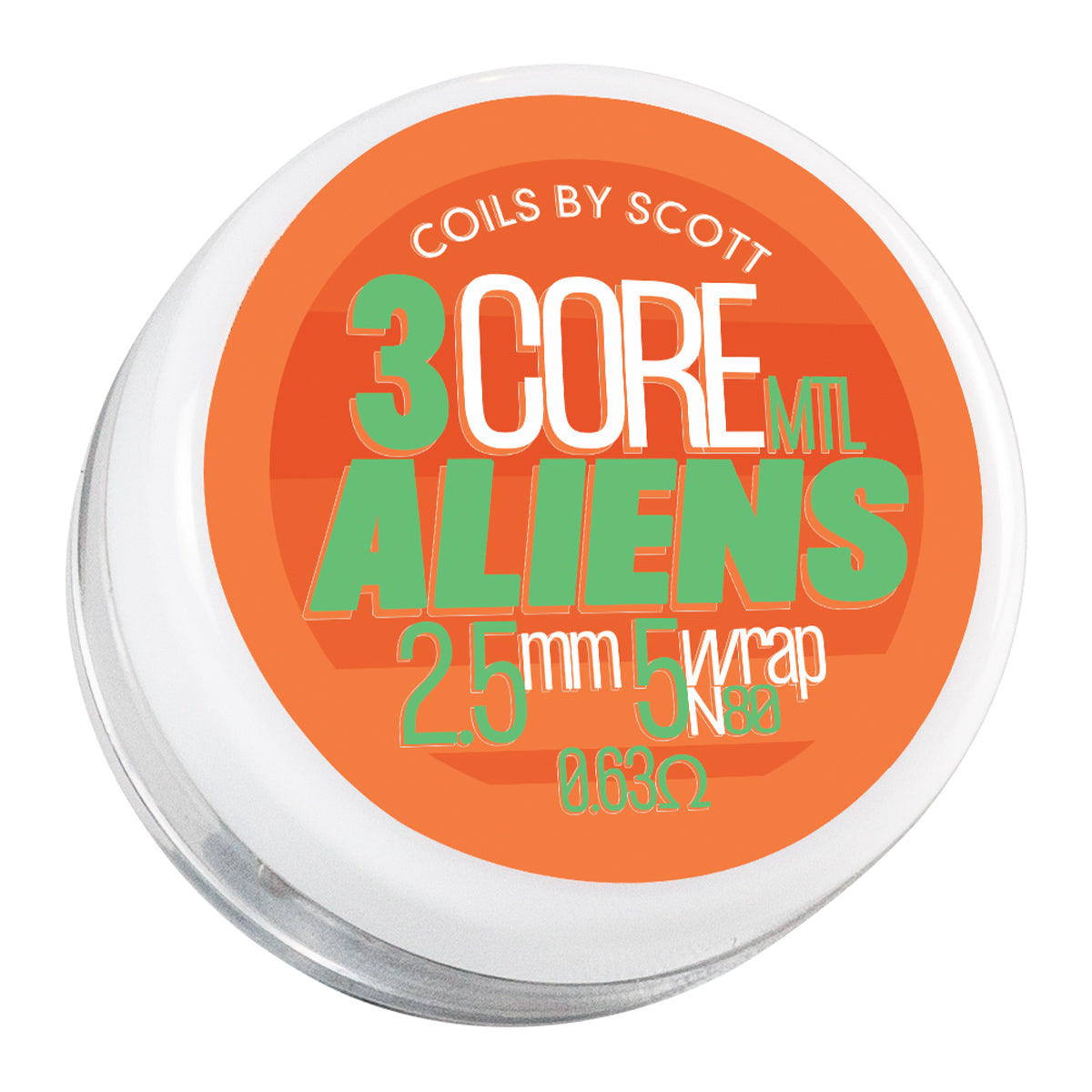 0.63Ω 3 Core MTL Alien Coils by Coils by Scott