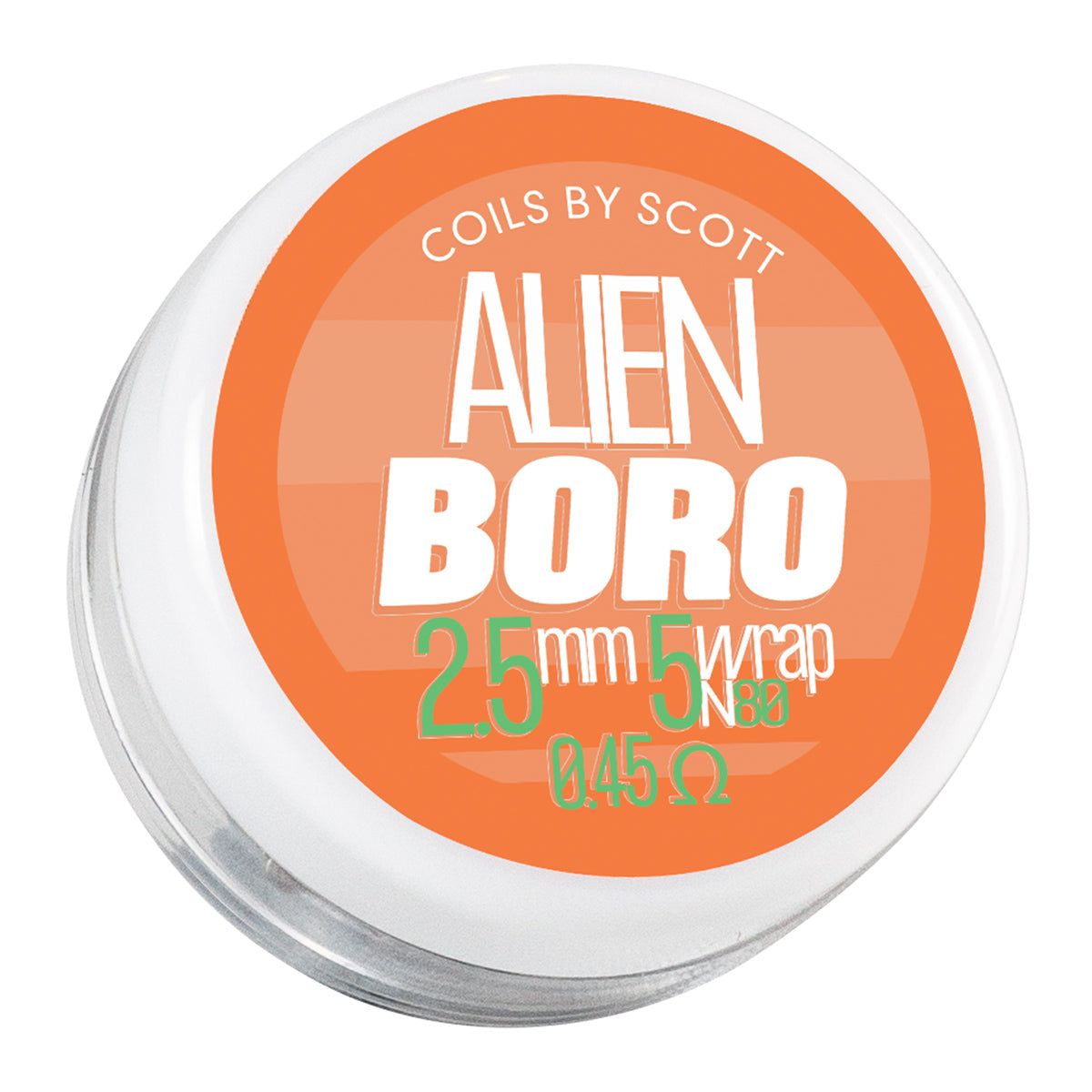 0.45 Boro Alien Clapton Coils by Coils by Scott