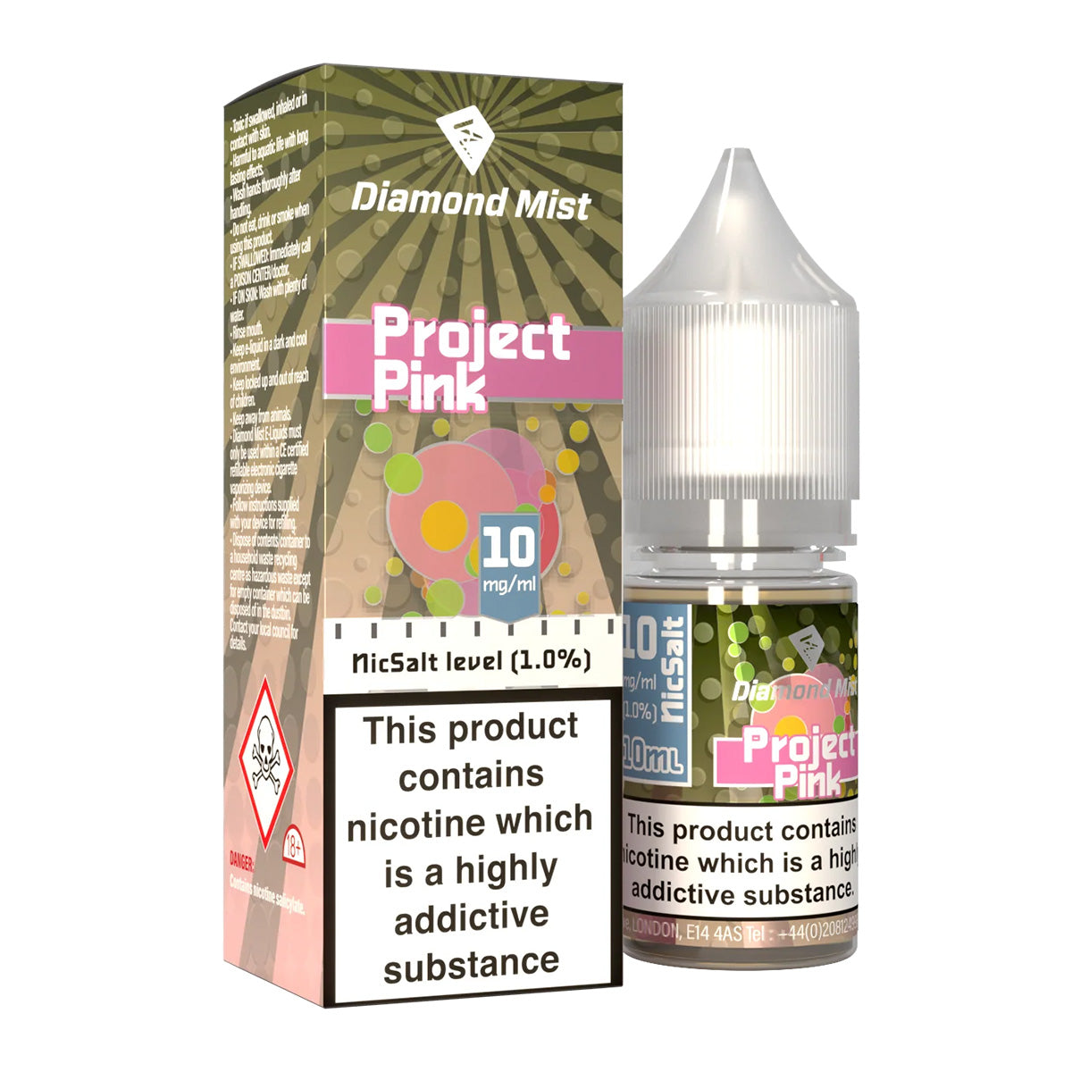 Project Pink 10ml Nicotine Salt by Diamond Mist