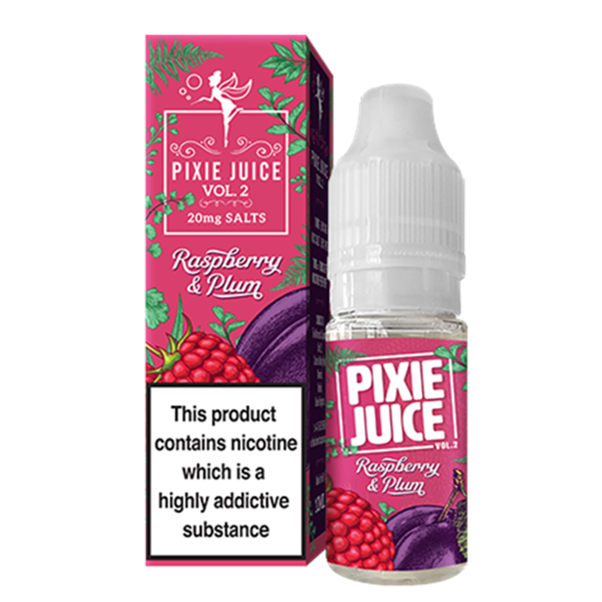 Raspberry & Plum 20mg Nic Salt by Pixie Juice Vol 2