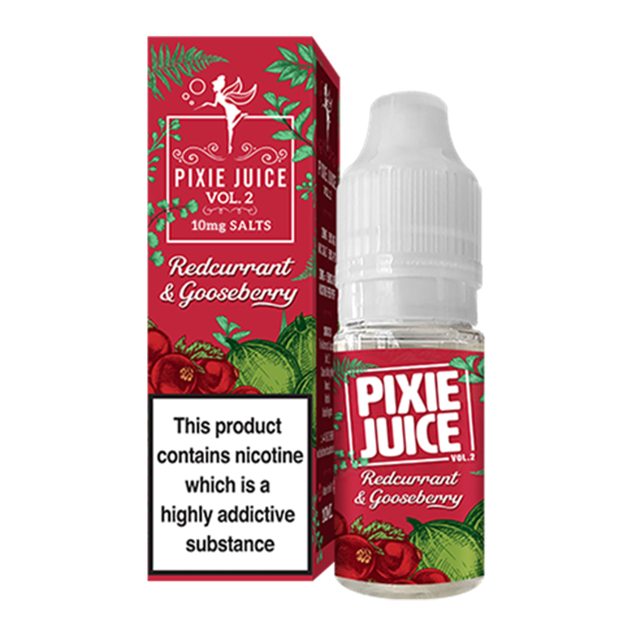 Redcurrant & Gooseberry 10mg Nic Salt by Pixie Juice Vol 2