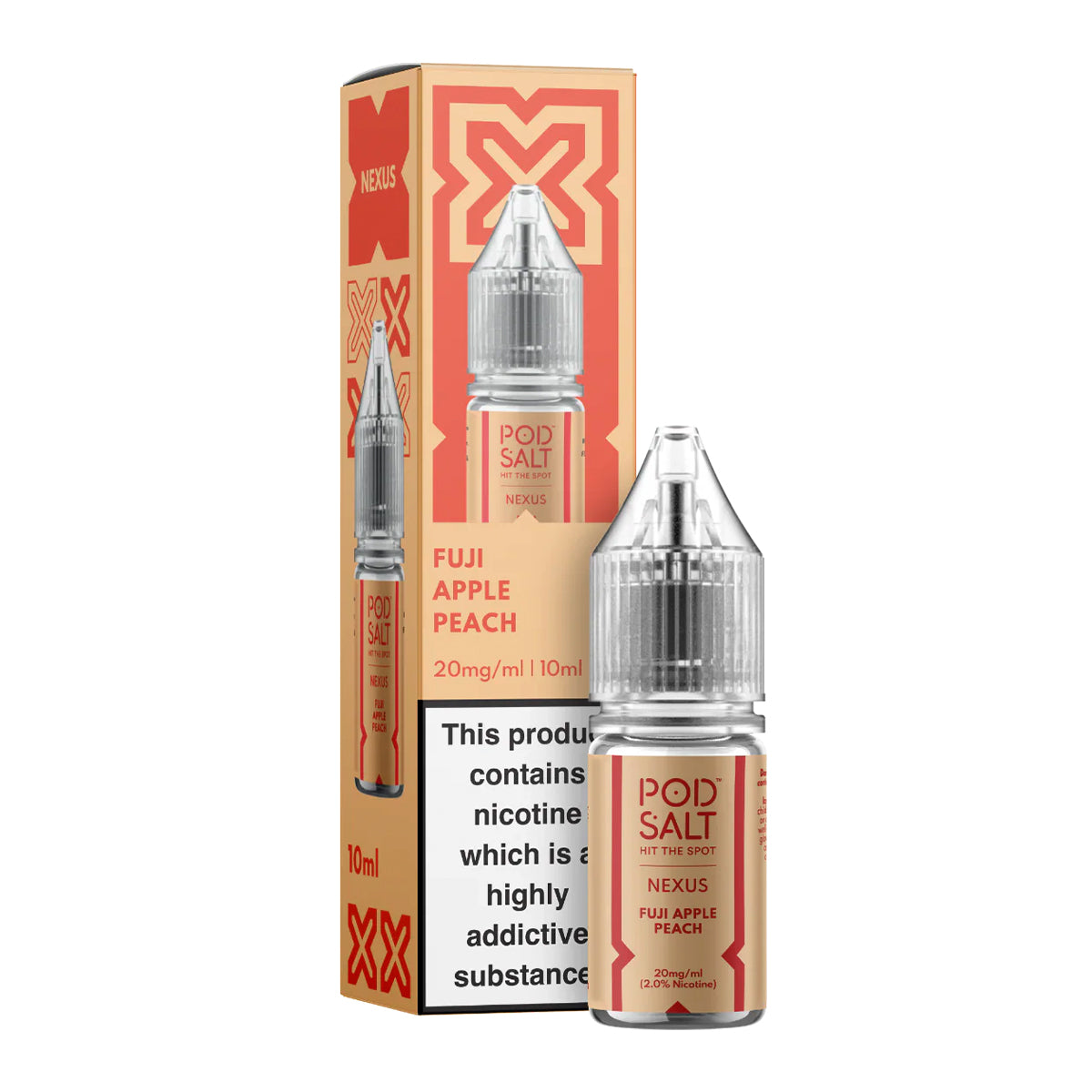 Fuji Apple Peach 10ml Nicotine Salt by Pod Salt Nexus