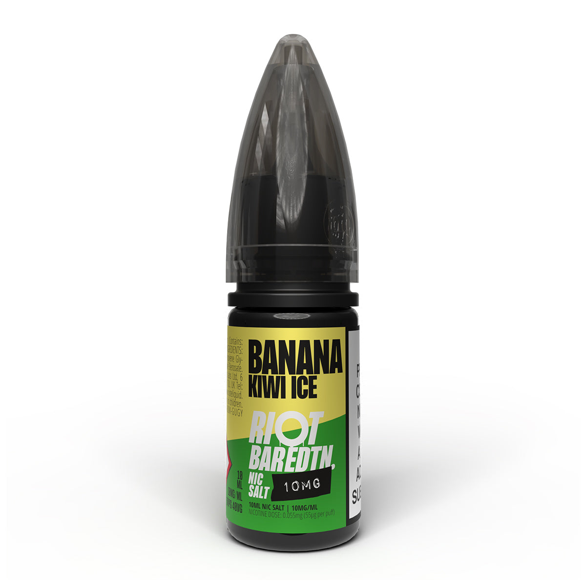 Banana Kiwi Ice 10ml Nicotine Salt 10mg by Riot Bar Edtn