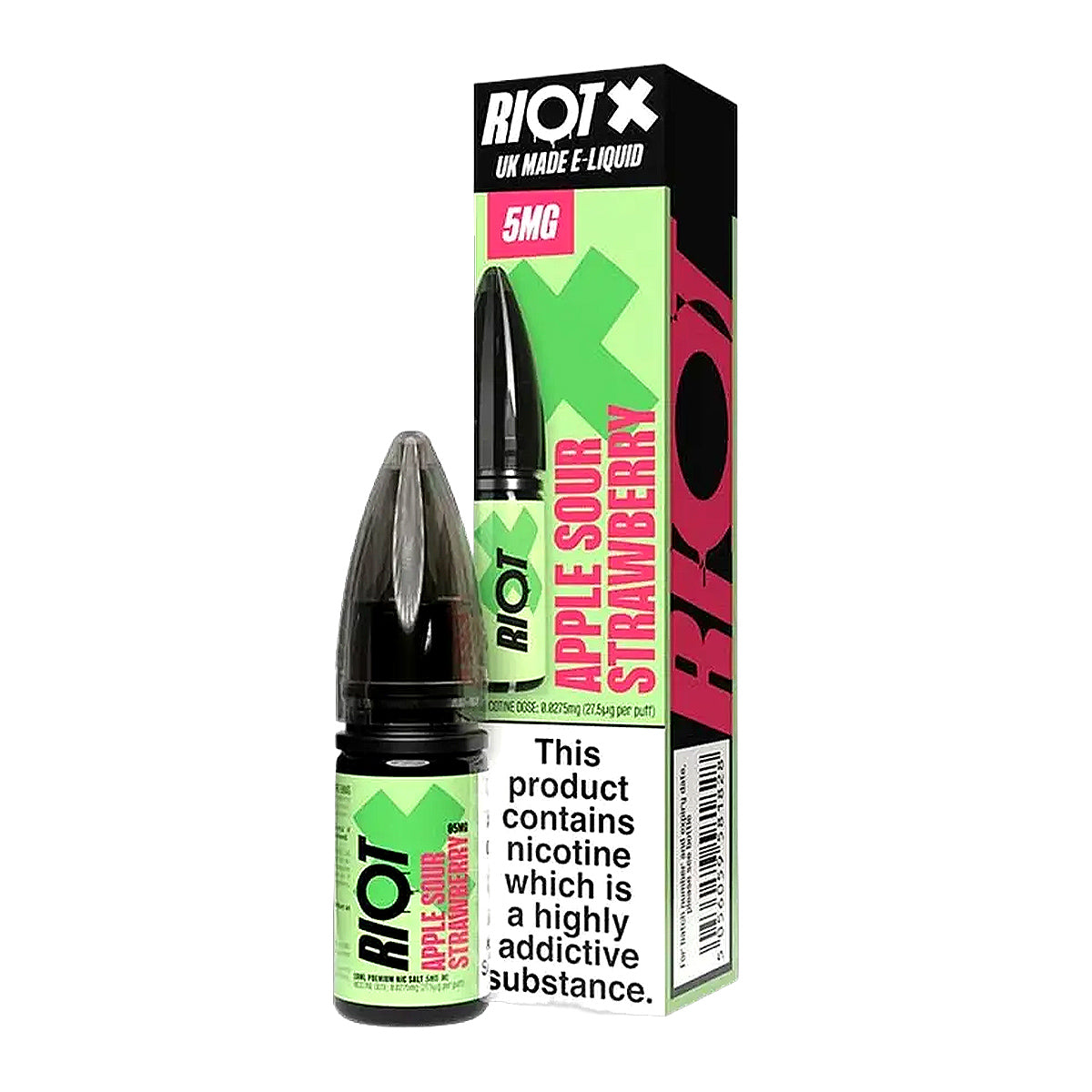 Apple Sour Strawberry 10ml Nicotine Salt by Riot X Salt