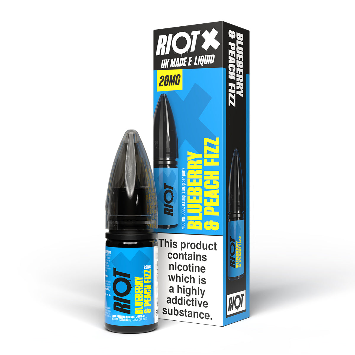 Blueberry & Peach Fizz 10ml Nicotine Salt by Riot X