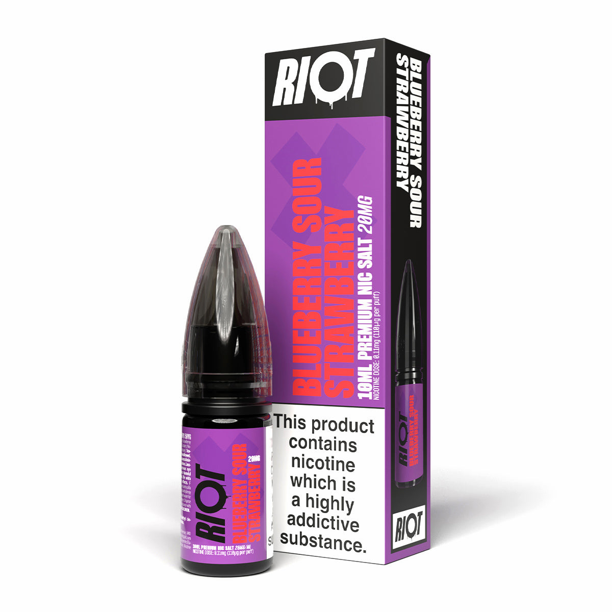 Blueberry Sour Strawberry 10ml Nicotine Salt by Riot X Salt