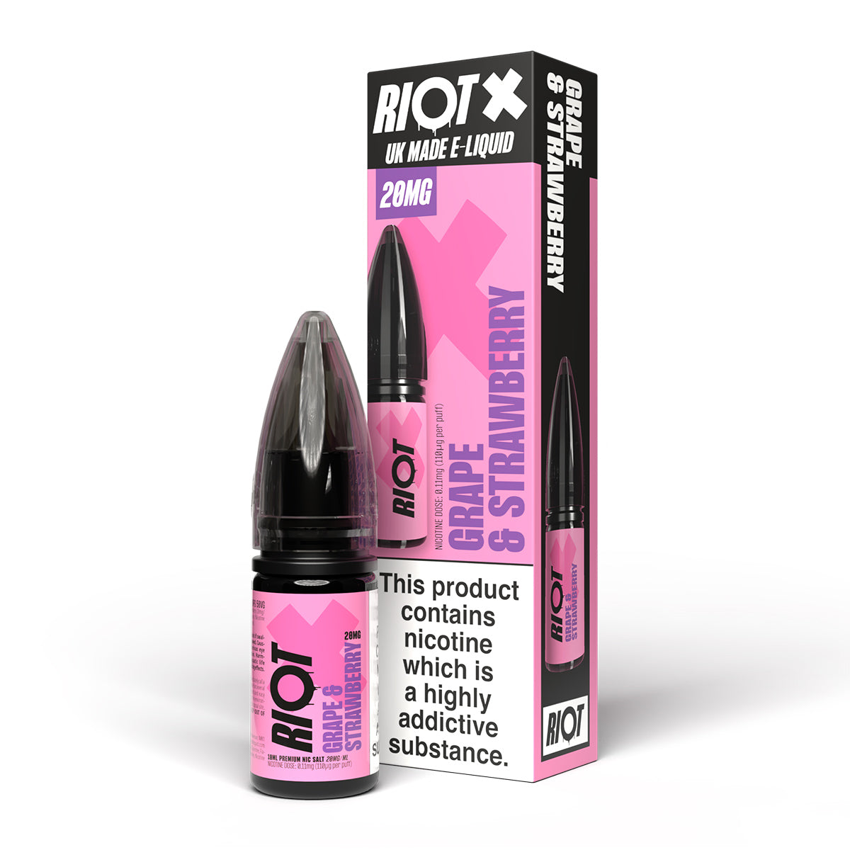 Grape & Strawberry 10ml Nicotine Salt by Riot X Salt