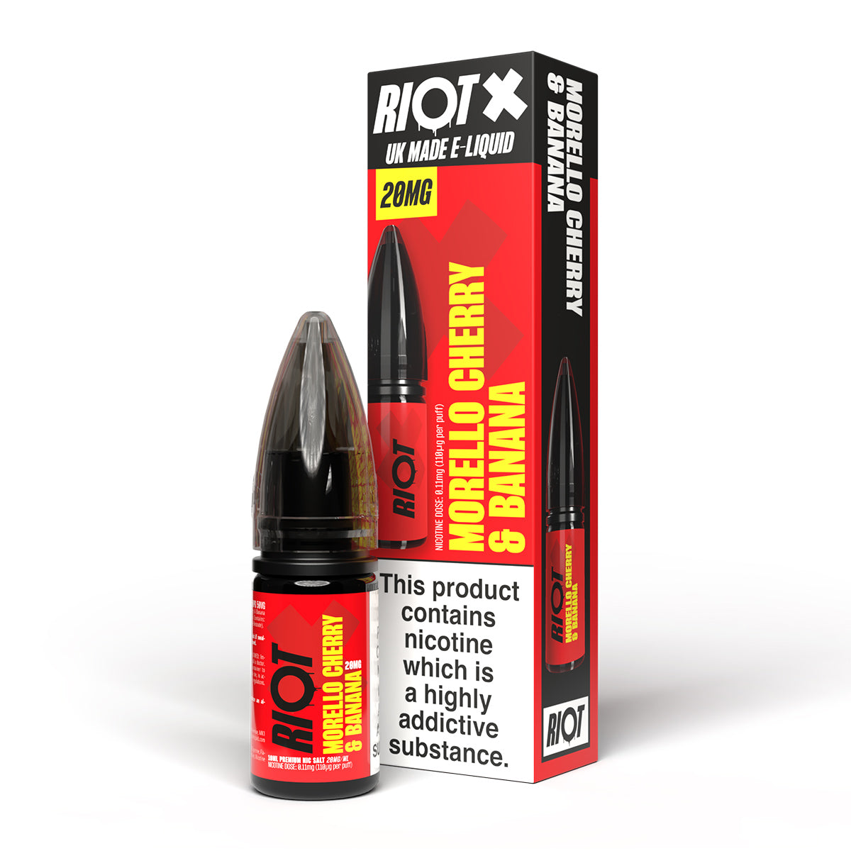 Morello Cherry & Banana 10ml Nicotine Salt by Riot X Salt