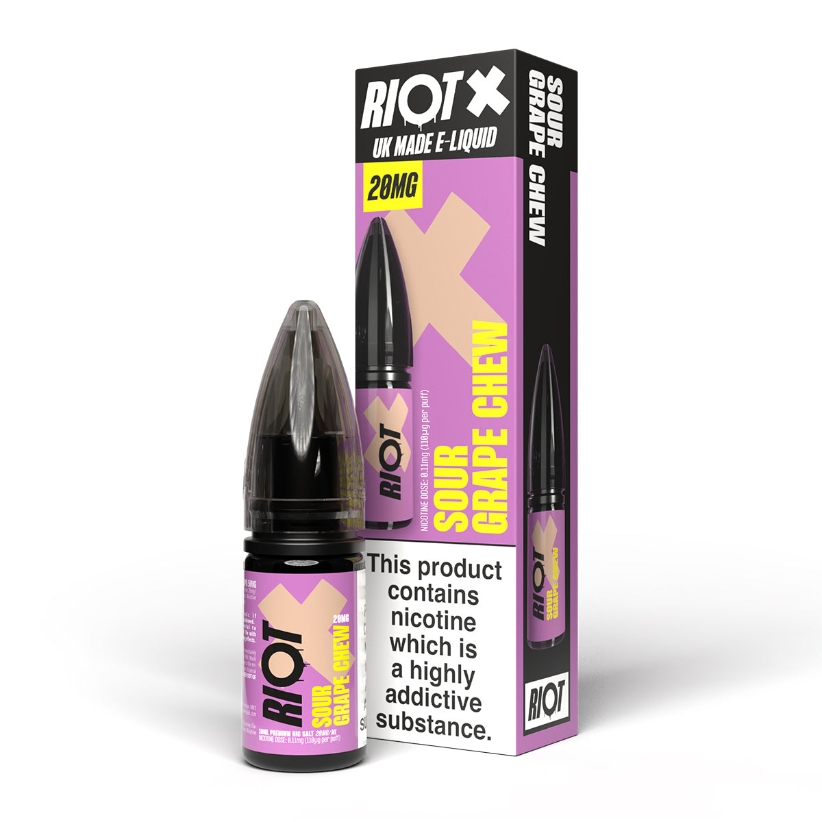 Sour Grape Chew 10ml Nicotine Salt by Riot X Salt
