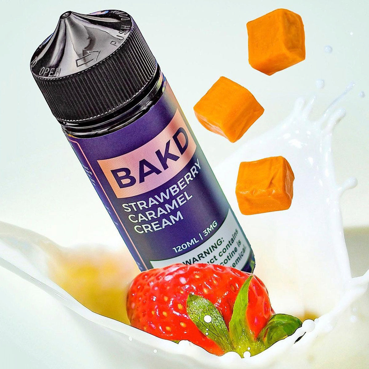 Strawberry Caramel Cream - BAKD 100ml Shortfill by Grimm X Ohmboy OC