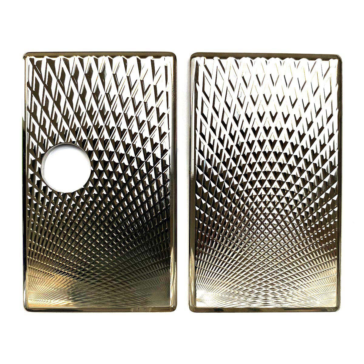 Billet Box Aluminium Panels - Fading Diamonds - Nickel Plated
