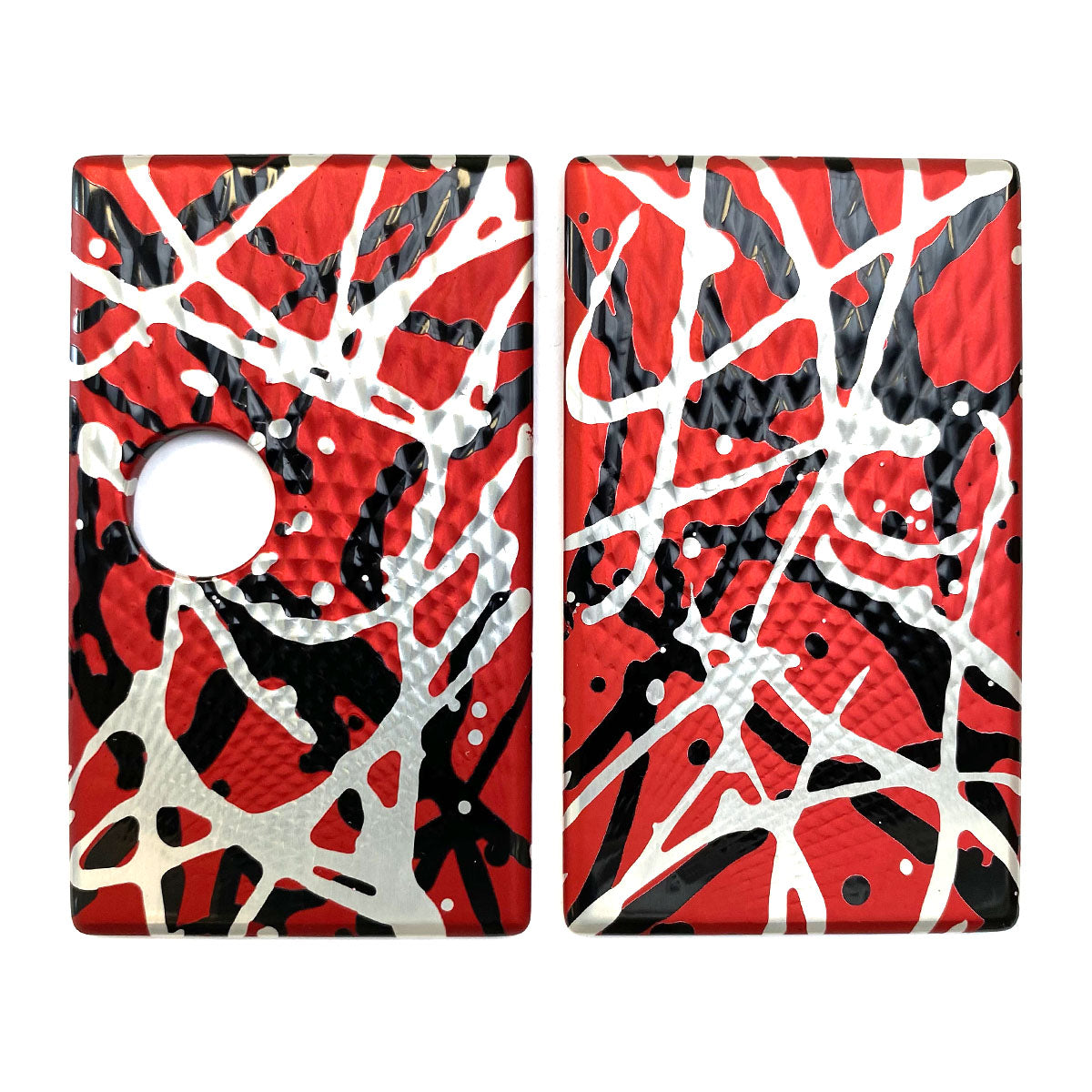 Billet Box Aluminium Panels - Fading Diamonds - Red Splatter