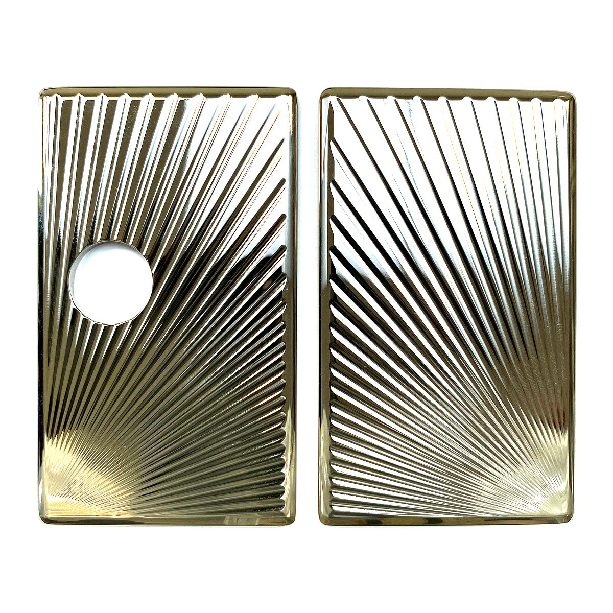 Billet Box Aluminium Panels - Sun Rays - Nickel Plated