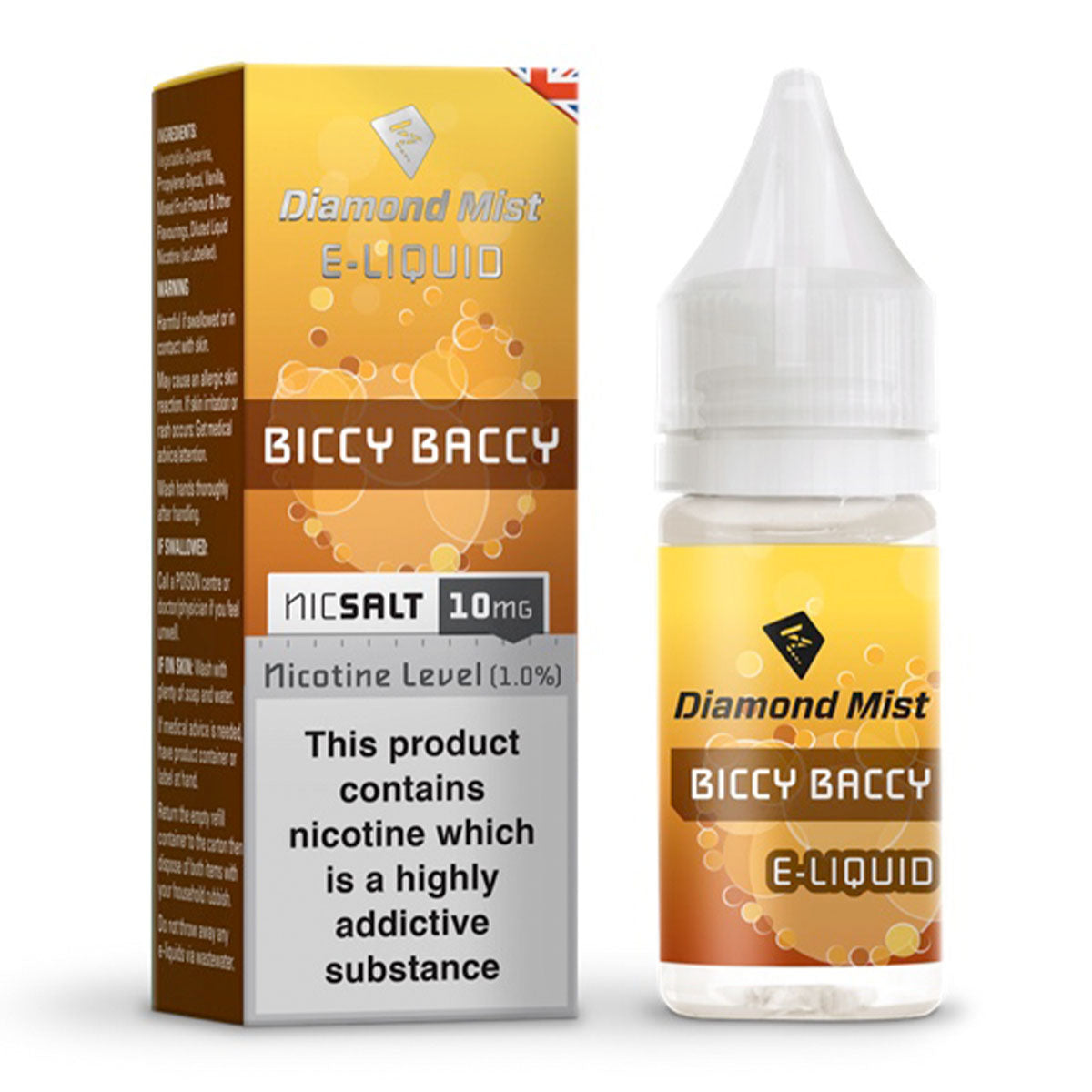 Biccy Baccy 10ml Nicotine Salt by Diamond Mist