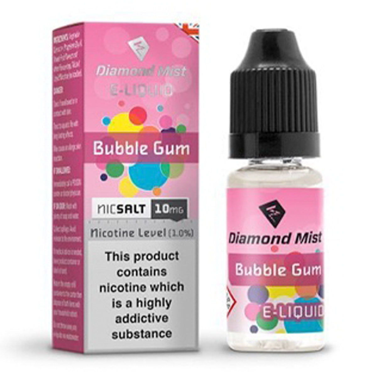 Bubble Gum 10ml Nicotine Salt by Diamond Mist