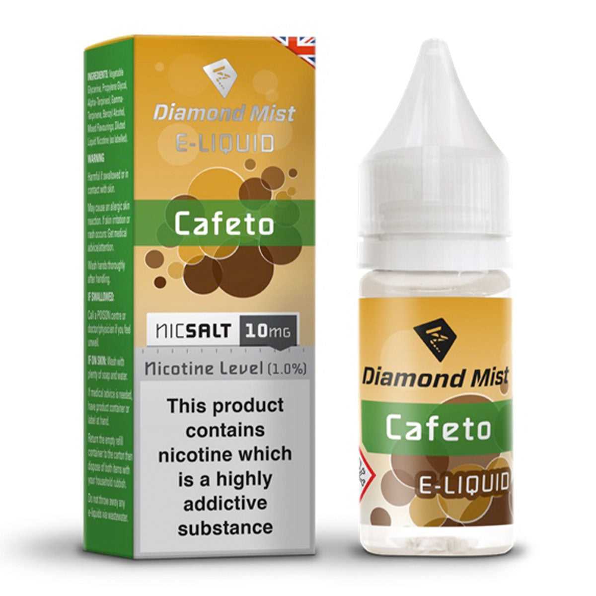Cafeto 10ml Nicotine Salt by Diamond Mist