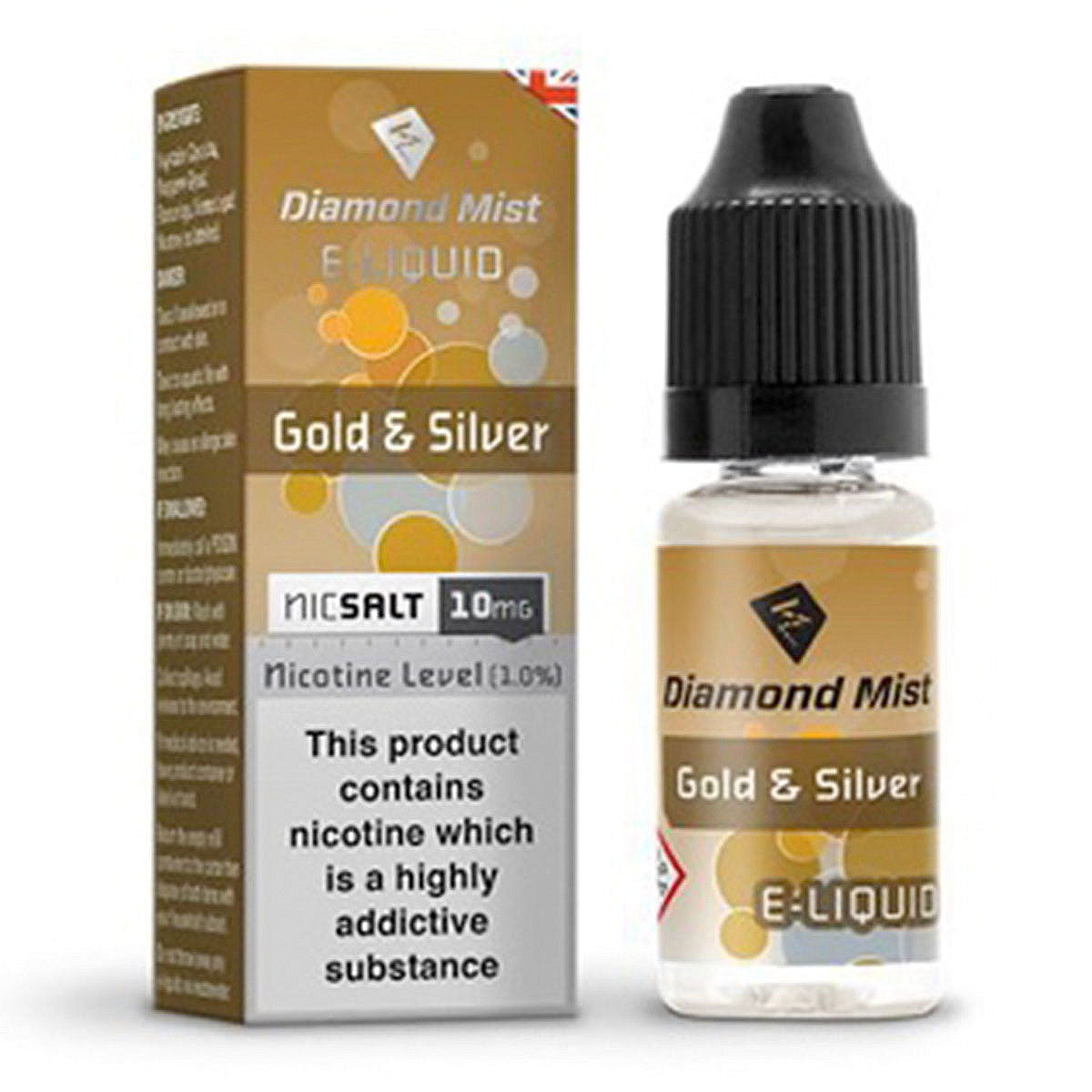 Gold & Silver 10ml Nicotine Salt by Diamond Mist