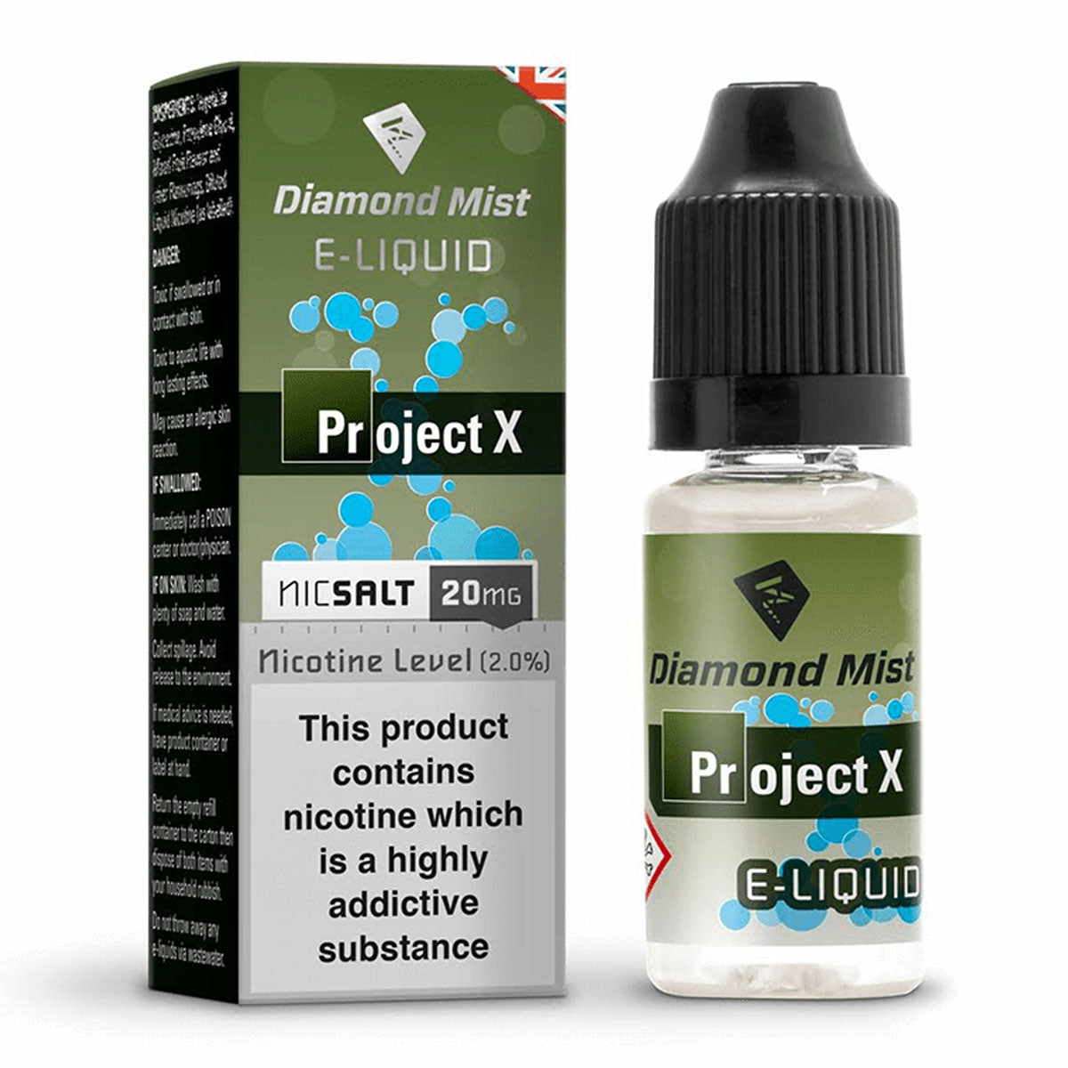 Project X 10ml Nicotine Salt by Diamond Mist