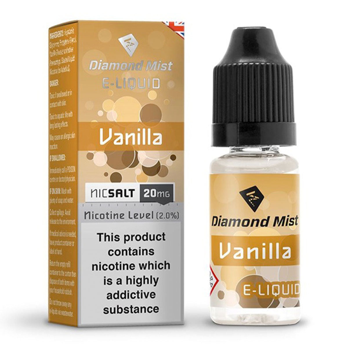 Vanilla 10ml Nicotine Salt by Diamond Mist