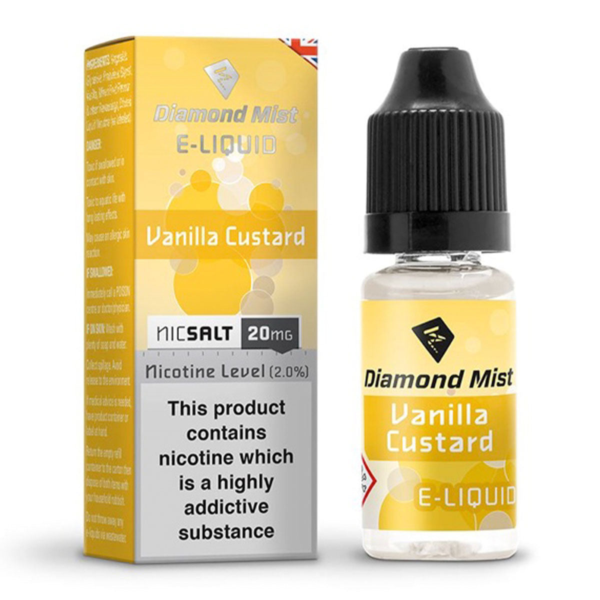 Vanilla Custard 10ml Nicotine Salt by Diamond Mist