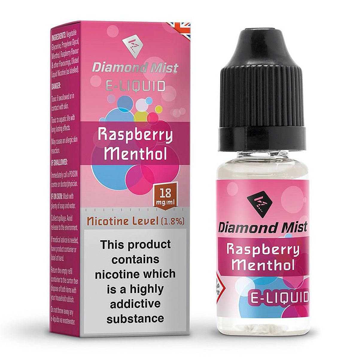 Raspberry Menthol 10ml by Diamond Mist