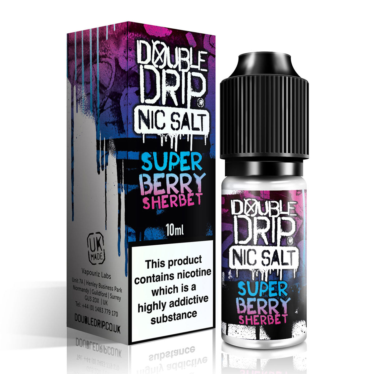 Super Berry Sherbet 10ml Nicotine Salt by Double Drip