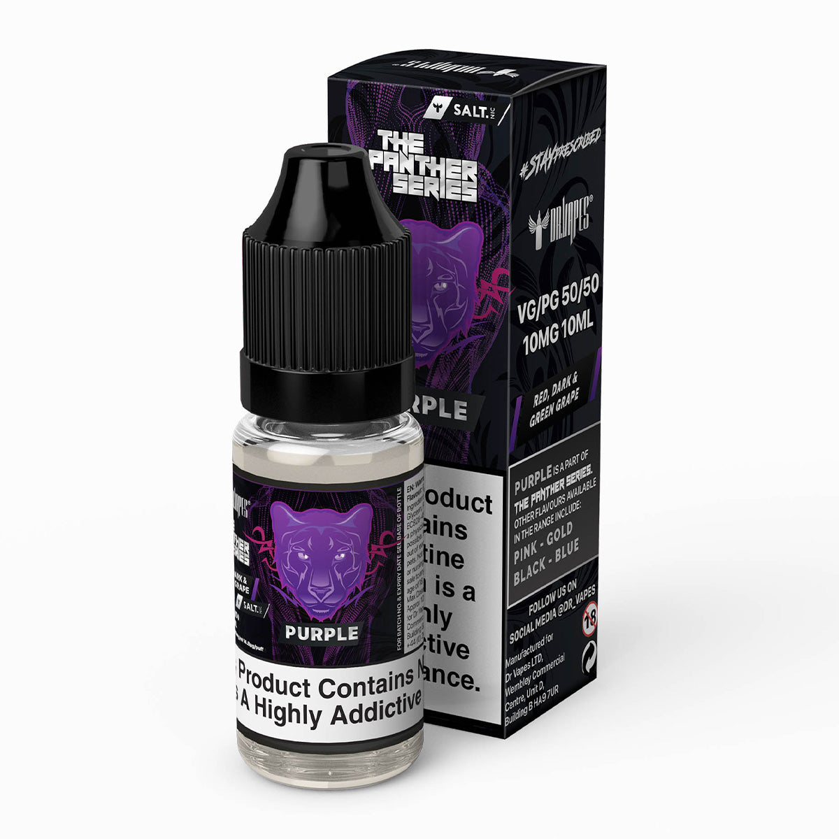 Purple Panther 10ml Nicotine Salt by Dr Vapes Panther Series Salt