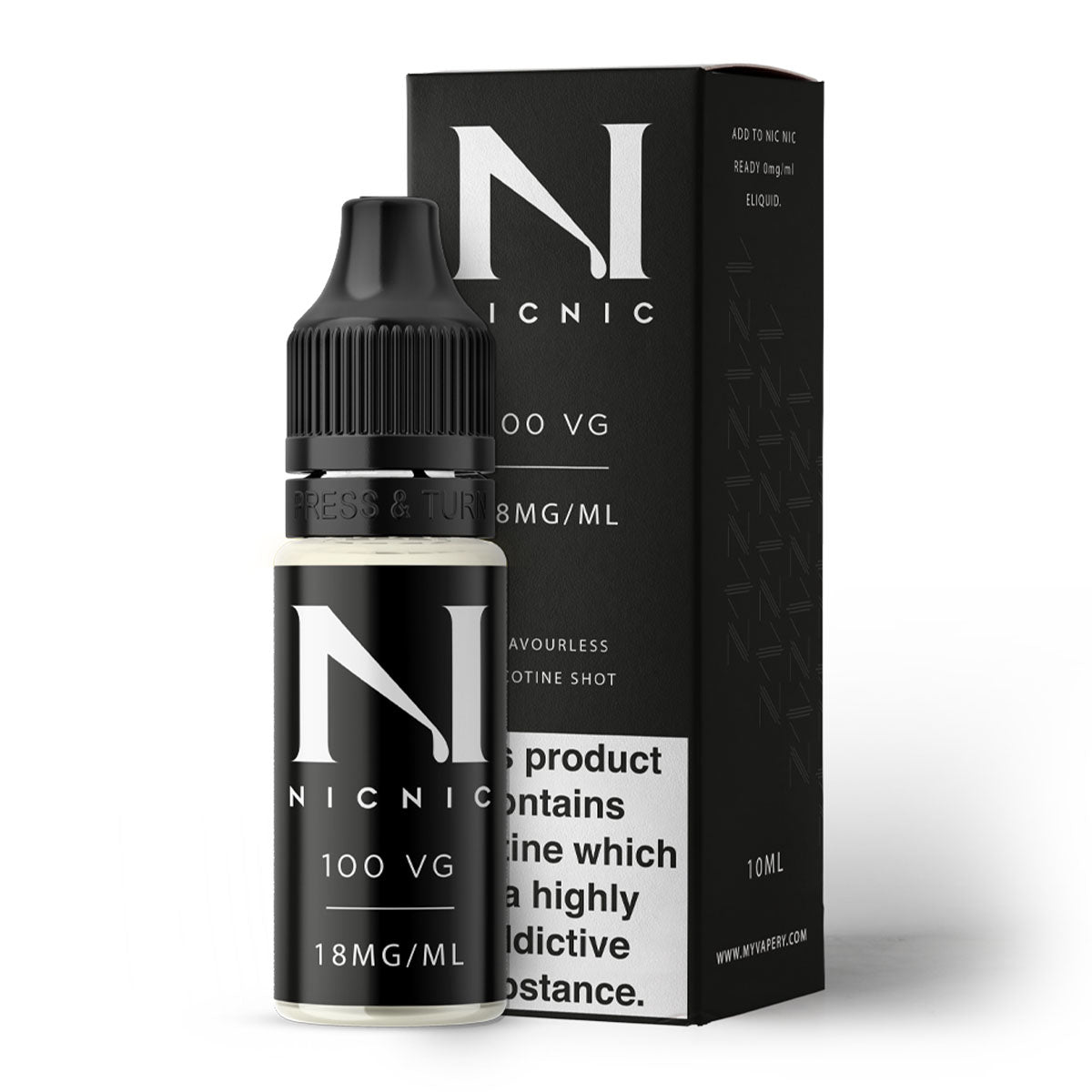 100% VG 18mg Nicotine Shot 10ml by Nic Nic
